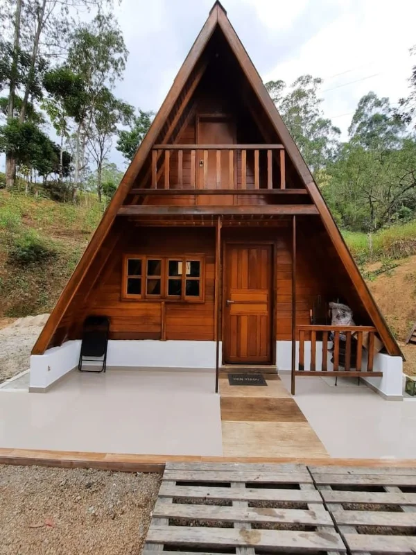 Chalé A-frame construído
